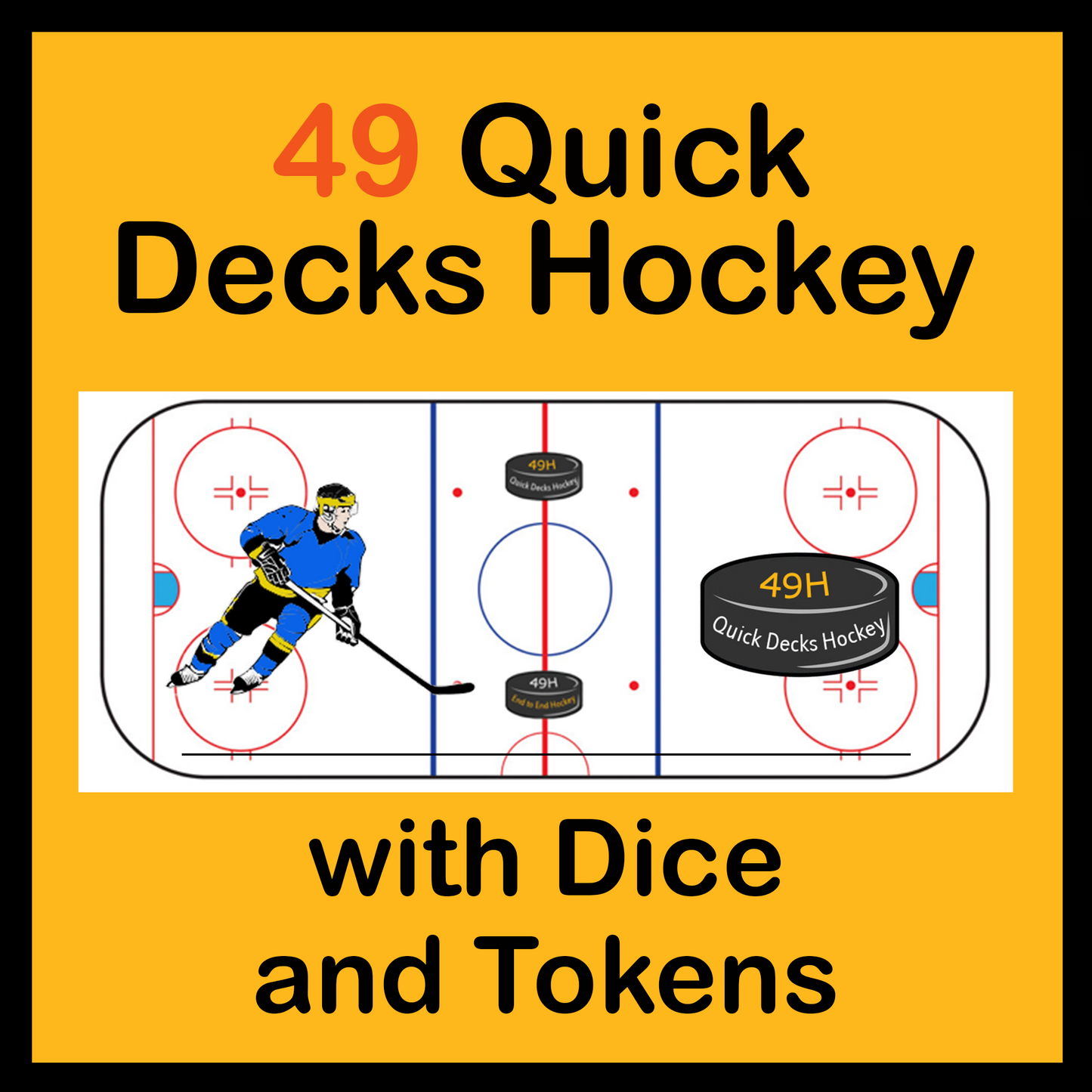 49 Quick Decks Hockey with Dice and Tokens